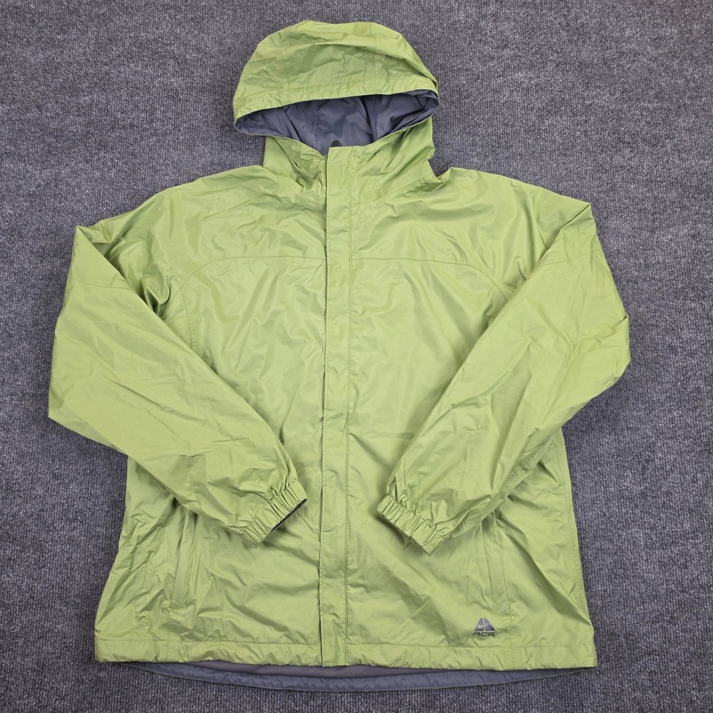 Nike ACG FitStorm Jacket Men's XL Windbreaker Green Hooded Vintage Outdoors